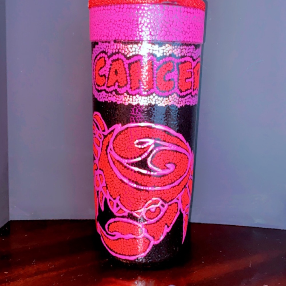 Custom Painted Tumbler (Cancer)